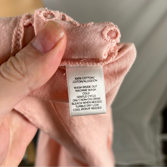 LOFT Pink Eyelet Sleeveless Tank Top Size Medium - Picture 4 of 5